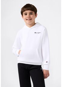 Kapuzensweatshirt Champion "SPORTWEAR HOODIE Standard Fit", Jungen, Gr. M (140/146), wht, ns, Obermaterial: 73% Baumwolle, 27% Polyester, B&uuml;ndchen, Sweatshirts Kapuzensweatshirt, f&uuml;r Kinder