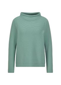 Rundhalspullover GOLDNER "Langarm Ottoman-Design, Turtleneck", Damen, Gr. 50, gr&uuml;n (graugr&uuml;n), Obermaterial: 47% Polyester PES. 47% Viskose CV. 6% Elasthan EL., Pullover Rundhalspullover, Turtleneck