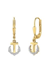 Paar Ohrh&auml;nger Firetti "Schmuck Geschenk Gold 333 Ohrschmuck Ohrringe Anker", gelbgoldfarben, wei&szlig;goldfarben, kristallwei&szlig;, kristallwei&szlig;, Ohrringe, Damen, Gelbgold 333, Paar Ohrh&auml;nger, mit Zirkonia (synth.)