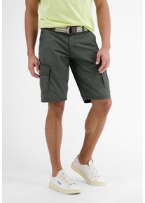 Bermudas Lerros "Cargo Bermuda, unifarben", Herren, Gr. 31, gr&uuml;n (chilled olive), 100% Baumwolle, Hosen Bermudas
