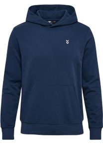 Kapuzensweatshirt Hummel "HMLPULSE SWEAT HOODIE", Herren, Gr. S, blau (marineblaus), Obermaterial: 60% Baumwolle, 40% Polyester, normal normal, Sweatshirts Kapuzensweatshirt, normale Passform, mit Kapuze, mit angesetztem B&uuml;ndchen
