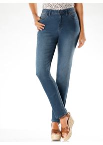 5-Pocket-Jeans Inspirationen, Damen, Gr. 46, Normalgr&ouml;&szlig;en, blau, bleached, 78% Baumwolle, 20% Polyester, 2% Elasthan, unifarben, lang, Jeans 5-Pocket-Jeans