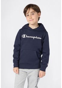 Kapuzensweatshirt Champion "SPORTWEAR HOODIE Standard Fit", Jungen, Gr. S (128/134), blau (nny, ns), Obermaterial: 54% Baumwolle, 46% Polyester, normal, Rundhals, Sweatshirts Kapuzensweatshirt, f&uuml;r Kinder