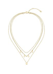 Kette mit Anh&auml;nger BOSS "SELENA", gelbgoldfarben, kristallwei&szlig;, Halsketten, Damen, Edelstahl, L: 50,5 B: 1mm, Kette mit Anh&auml;nger, mit Preciosa Crystal, B:1mm