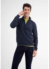 Sweatjacke Lerros "Sweat-Troyer in Strukturqualit&auml;t", Herren, Gr. S, blau (classic navy), 94% Baumwolle, 4% Polyester, 2% Elasthan, Sweatjacken Sweatjacke