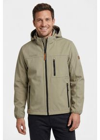 Softshelljacke Camel Active, Herren, Gr. 52, khaki, Softshell, Obermaterial: 100% Polyester, unifarben, regular fit normal, Rundhals, elastischer Bund, Jacken Softshelljacke, mit Kapuze