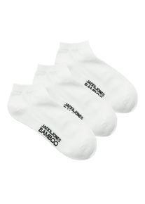 Jack & Jones Freizeitsocken JACK & JONES "JACBASIC BAMBOO SHORT SOCK 3 PACK NOOS", Damen, wei&szlig;, Materialmix, unifarben, Socken Freizeitsocken, mit hochwertiger Materialzusammensetzung