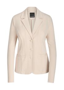 Jackenblazer GOLDNER "Kurzgr&ouml;&szlig;e Viskoseblazer mit Reverskragen", Damen, Gr. 21, beige (stein), Obermaterial: 67% Viskose CV. 27% Polyester PES. 6% Elasthan EL., Blazer Jackenblazer, stretchbequeme Jerseyqualit&auml;t