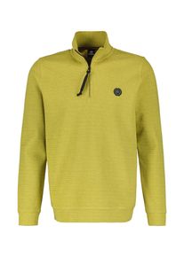Sweatjacke Lerros "Sweat-Troyer in Strukturqualit&auml;t", Herren, Gr. S, gelb (gelb moss), 94% Baumwolle, 4% Polyester, 2% Elasthan, Sweatjacken Sweatjacke