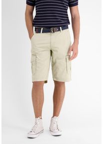 Bermudas Lerros "Cargo Bermuda, unifarben", Herren, Gr. 31, grau (soft stone), 100% Baumwolle, Hosen Bermudas