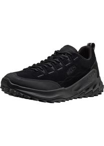 Sneaker Keen "JASPER ZIONIC", Herren, Gr. 46, schwarz, alloy, Leder, Synthetik, Schuhe Sneaker, aus Leder, atmungsaktiv