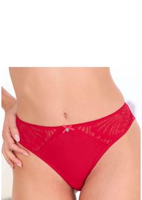 String s.Oliver "Sophie", Damen, Gr. 40/42, rot, Spitze, Obermaterial: 88% Polyamid, 12% Elasthan, Unterhosen String, mit feiner Spitze