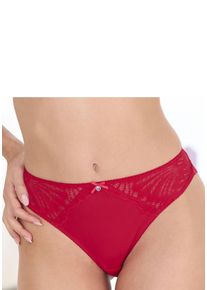 String s.Oliver "Sophie", Damen, Gr. 44/46, rot, Spitze, Obermaterial: 88% Polyamid, 12% Elasthan, Unterhosen String, mit feiner Spitze
