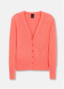 Madeleine Mode Strickjacke MADELEINE "Strickjacke Eleganter Viskose-Cardigan mit Knopfleiste", Herren, Gr. 40/42, rosa (wildrose), Obermaterial: 70% Viskose CV. 30% Polyamid PA., Modern, V-Ausschnitt, Strickjacken Strickjacke, Hochwertige Blendenverarbeitung