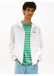 Outdoorjacke Tommy Jeans "TJM OUTDOOR SHELL", Damen, Gr. M, ecru, Web, Obermaterial: 100% Nylon, unifarben, regular fit normal, Rundhals, eingesetzt elastischer Bund, Jacken Outdoorjacke, Windsheeter Windjacke Packable Fahrradjacke Regular fit mit Kapuze