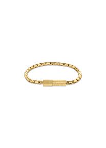 Armband Calvin Klein "CONTOURED BARREL", gelbgoldfarben, Armb&auml;nder, Herren, 19,5cm, Edelstahl, Armband