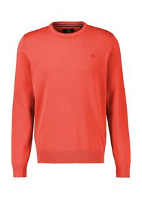 Strickpullover Lerros "Crewneck Strickpullover", Herren, Gr. L, vivid rot, 100% Baumwolle, Pullover Strickpullover, Weicher Strick-Pullover, Rundhalsausschnitt, lange &Auml;rmel, pflegeleicht