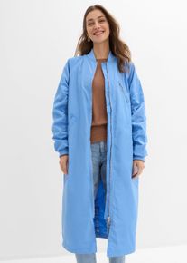 bonprix Blouson-Mantel mit Strickkragen, blau, Gr.54, L&auml;ssig-moderner Mantel mit Raffdetail am &Auml;rmel, Strickb&uuml;ndchen und Leistentaschen