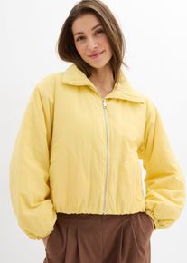 bonprix Wasserabweisender Blouson Bubble-Saum, gelb, Gr.44, Blouson mit Bubble-Saum, wasserabweisend