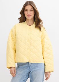 bonprix Oversize Steppjacke, gelb, Gr.42, Trendige Oversize-Steppjacke mit Kn&ouml;pfen