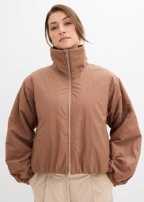 bonprix Wasserabweisender Blouson Bubble-Saum, braun, Gr.42, Blouson mit Bubble-Saum, wasserabweisend