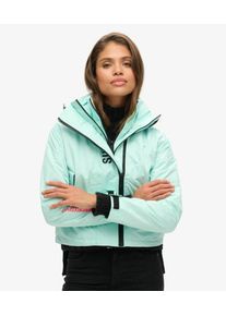 Superdry Damen SD Windbreaker Jacke mit Kapuze und Stickerei Blau - Gr&ouml;&szlig;e: 44 2082217500324DCN025