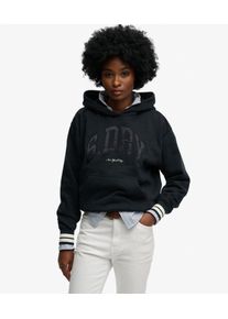 Superdry Damen Baumwolle Logo Druck Country Club Varsity Kapuzenpullover, Marineblau - Gr&ouml;&szlig;e: 36 210262250188698T030
