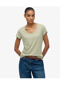 Superdry Damen Studios T-shirt mit Tiefem Ausschnitt Green - Gr&ouml;&szlig;e: 36 2102422000172N4X030