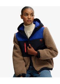 Superdry Damen Kapuzen-fleece-sherpa-jacke Grey - Gr&ouml;&szlig;e: 42 20822170006722WE020