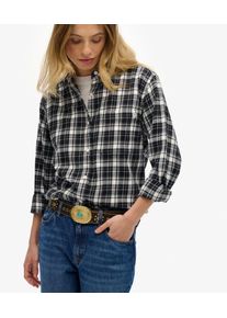 Superdry Damen Kariertes Hemd aus Flanell im Boyfriend-stil Black - Gr&ouml;&szlig;e: 42 2102824000388G8Z020