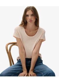 Superdry Damen Studios T-shirt mit Tiefem Ausschnitt Pink - Gr&ouml;&szlig;e: 36 21024220001721OU030