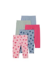 Tchibo - 5 Kinder-Leggings - M&auml;dchen - Gr. 110/116 - hellblau/print