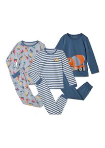 Tchibo - 3 Kinder-Pyjamas - Baby - Gr. 86/92 - blau