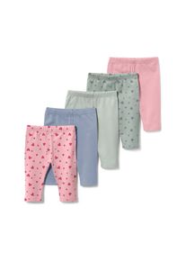 Tchibo - 5 Kinder-Leggings in 3/4-L&auml;nge - M&auml;dchen - Gr. 134/140 - hellblau