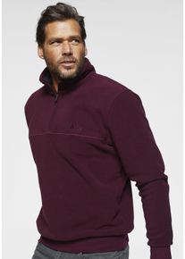 MAN'S WORLD Fleecepullover MAN'S WORLD, Herren, Gr. M (48/50), rot (burgund), Obermaterial: 100% Polyester, normal, Rippb&uuml;ndchen, Sweatshirts Fleecepullover, f&uuml;r die &Uuml;bergangszeit aus Fleece, schnelltrocknend
