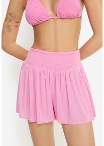 Strandshorts LSCN BY LASCANA, Damen, Gr. 40, N-Gr, soft pink, Cr&ecirc;pe, Obermaterial: 100% Viskose, unifarben, figurumspielend kurz, Hosen Strandshorts