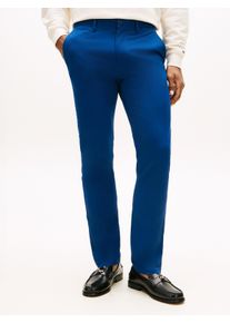 Chinohose Tommy Hilfiger "DENTON ESSENTIAL", Herren, Gr. 36, L&auml;nge 30, blau jean, Twill, Obermaterial: 97% Baumwolle, 3% Elasthan, straight fit normal, Hosen Chinohose, Gerades Bein, Schlichte Optik