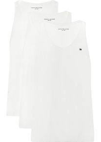 Tanktop "3P TANK TOP", Herren, Gr. S (48), wei&szlig;, wei&szlig;, wei&szlig;, Jersey, Obermaterial: 100% Baumwolle, Tommy Hilfiger Underwear, Basic, k&ouml;rpernah h&uuml;ftlang, Rundhals, Tops Tanktop, mit Logo-Stickerei