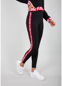 Leggings Alpha Industries "RBF Tape Leggings", Damen, Gr. S, Normalgr&ouml;&szlig;en, schwarz, Obermaterial: 80% Nylon, 20% Elastan, Hosen Leggings