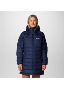Steppmantel Columbia "Powder Lite II Mid Jacket", Damen, Gr. XS, blau (collegiate navy), Obermaterial: 100% Polyester. Wattierung: 100% Polyester, Po-bedeckend, M&auml;ntel Steppmantel