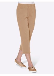 Caprihose Classic Basics, Damen, Gr. 46, Normalgr&ouml;&szlig;en, beige, 100% Baumwolle, unifarben, 3/4-L&auml;nge, Hosen Caprihose
