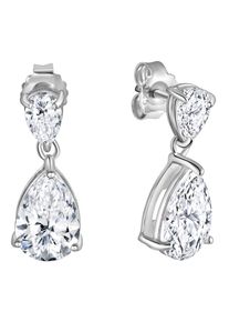 Paar Ohrstecker Firetti "Schmuck Geschenk Silber 925 Ohrschmuck Tropfen", silber (silberfarben, kristallwei&szlig;, kristallwei&szlig;), Ohrringe, Damen, Silber 925 (Sterlingsilber), Paar Ohrstecker, mit Zirkonia (synth.)