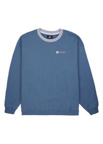 Sweater Converse "Converse BOX STAR RINGER CREW - LAKESIDE BLUE", Herren, Gr. XS, blau (lakeside blau), Sweatware, Obermaterial: 100% Baumwolle, unifarben mit Farbeinsatz, Rundhals, weit B&uuml;ndchen, Sweatshirts Sweater