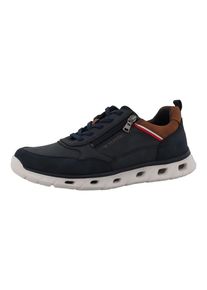 Sneaker Tom Tailor "Valter", Herren, Gr. 45, navy, Lederimitat, Textil, Schuhe Sneaker, Freizeitschuh, Halbschuh, Schn&uuml;rschuh mit Kontrastbes&auml;tzen