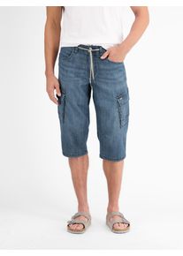 Bermudas Lerros "Long-Bermuda f&uuml;r Herren", Herren, Gr. 40, blau (mid blau), 99% Baumwolle, 1% Elasthan, Hosen Bermudas