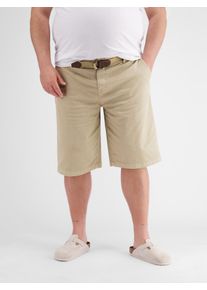 Bermudas Lerros "Chino-Bermuda mit G&uuml;rtel, in Gro&szlig;en Gr&ouml;&szlig;en", Herren, Gr. 3XL, beige (light dune beige), 98% Baumwolle, 2% Elasthan, Hosen Bermudas