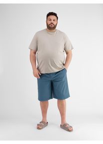 Bermudas Lerros "Chino-Bermuda mit G&uuml;rtel, in Gro&szlig;en Gr&ouml;&szlig;en", Herren, Gr. 4XL, blau (crispy blau), 98% Baumwolle, 2% Elasthan, Hosen Bermudas