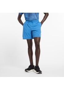 Laufshorts New Balance "SPORT ESSENTIAL SHORT 7", Herren, Gr. S, N-Gr, blau (blau agate), Stoff, Obermaterial: 100% Polyester, Hosen Laufshorts, mit feuchtigkeitsabweisender Technologie, atmungsaktiver Innenslip