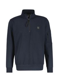 Sweatshirt Lerros "Herren Sweatshirt mit Troyerkragen", Herren, Gr. M, blau (classic navy), 100% Baumwolle, Sweatshirts Sweatshirt