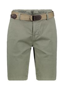 Bermudas Lerros "Chino-Bermuda mit G&uuml;rtel, in Gro&szlig;en Gr&ouml;&szlig;en", Herren, Gr. 4XL, tinted grau, 98% Baumwolle, 2% Elasthan, Hosen Bermudas